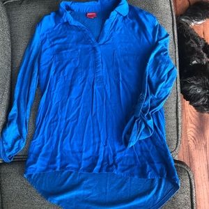 Blue Quarter Sleeve Blouse